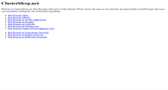 Desktop Screenshot of clusterbleep.net